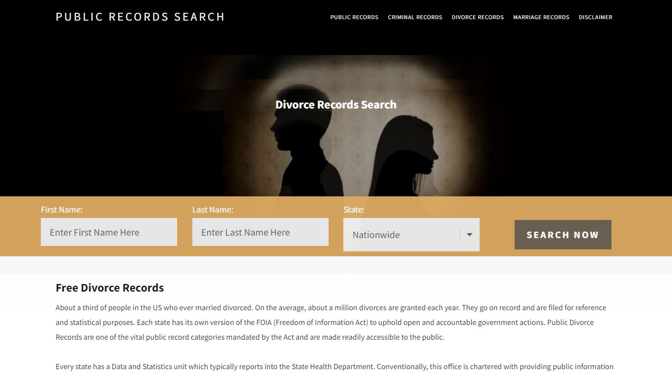 Free Divorce Records | Enter Name and Search | 14 Days Free